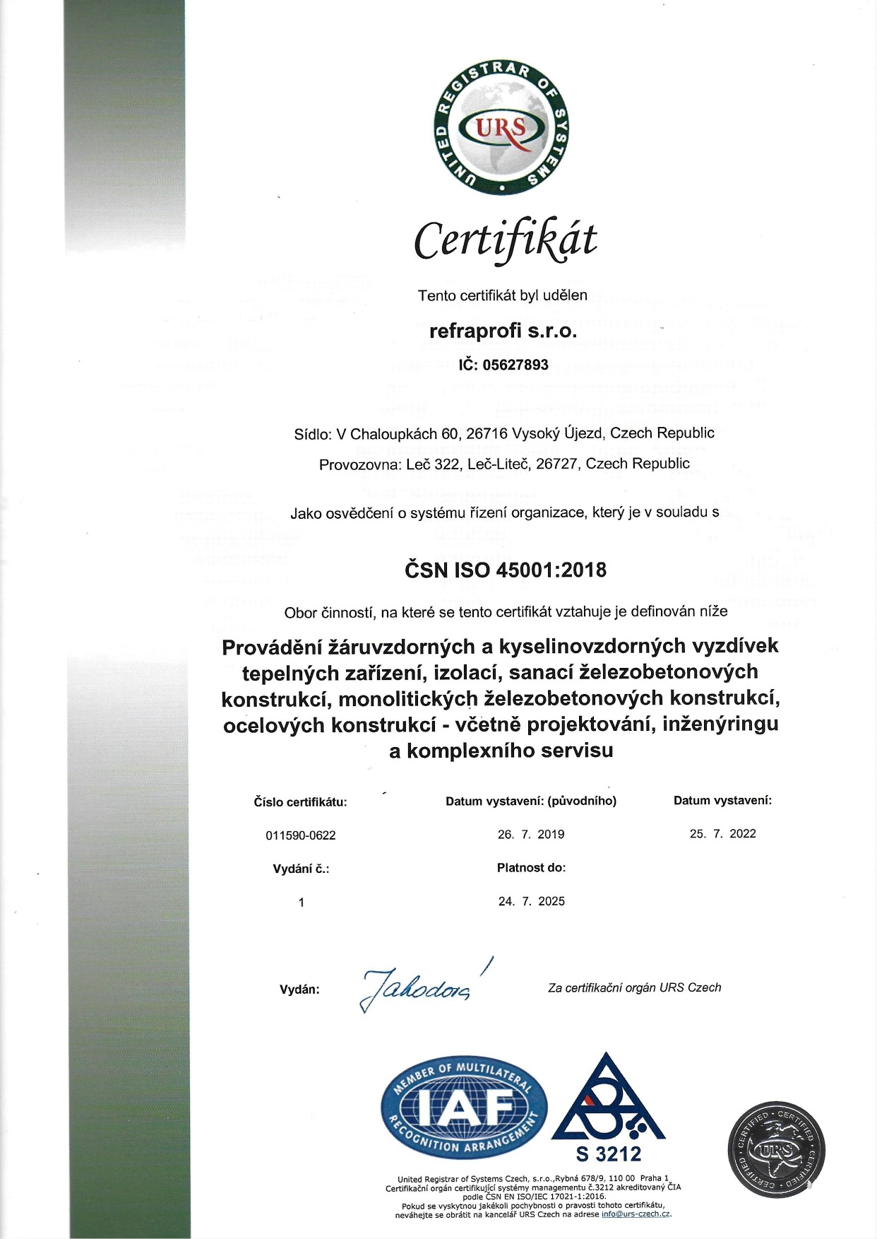 ČSN ISO 45001:2018